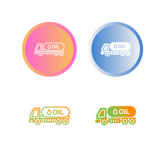 Wall Mural - Tank Truck Vector Icon