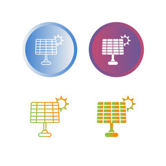 Wall Mural - Solar Panel Vector Icon