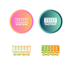 Canvas Print - Wagon Vector Icon