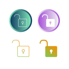 Wall Mural - Unlock Vector Icon