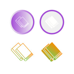 Sticker - Books Vector Icon