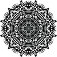 Beautiful floral pattern mandala art isolated on a white background, decoration element for meditation poster, yoga, banner, henna, invitation, cover page, design element mandala art, vector art