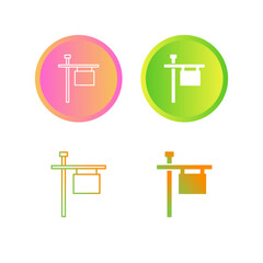 Sticker - Post Sign Vector Icon