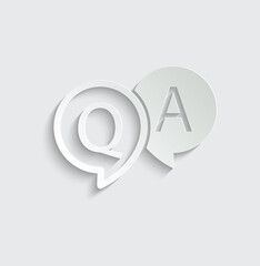 Poster - qa q a icon vector faq sign ask answer icon