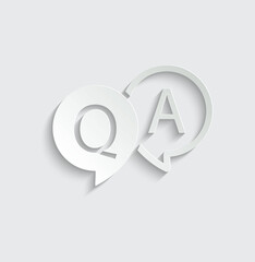 Poster - qa q a icon vector faq sign ask answer icon