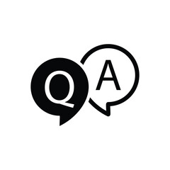 Poster - qa q a icon vector faq sign ask answer icon