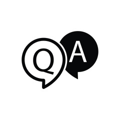 Poster - qa q a icon vector faq sign ask answer icon
