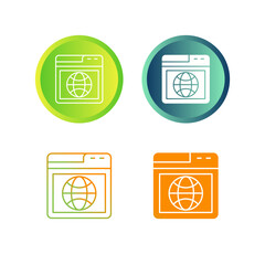 Sticker - Web Browser Vector Icon