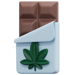 Wall Mural - chocolatebar 3d render icon illustration