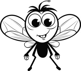 Wall Mural - Mosquito animal vector image, coloring page