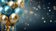 Festive background with balloons for the holiday