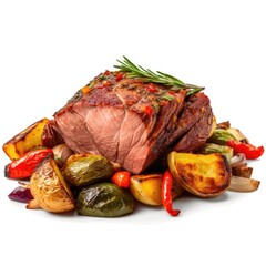 Wall Mural - Roasted Meat w Vegetables