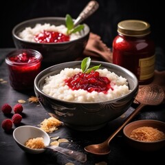 Rice Porridge w Raspberry