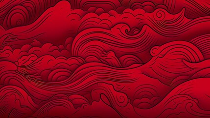 Wall Mural - chinese traditional background design with abstract pattern in red background chinese red textured p