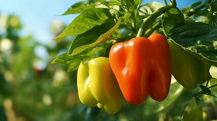 bell pepper on tree