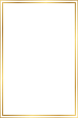 Vintage ornate gold border, decorative frame with 4x6 aspect ratio for card, invitation, wedding, menu, svg cutout isolated.