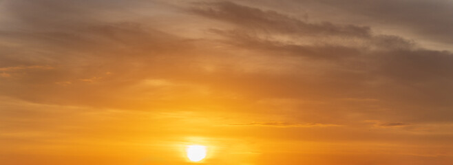 Wall Mural - wide-format, red sunset or sunrise, sky with a multitude of vibrant color shades.