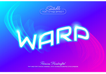 Poster - Blue purple colorful gradient vector graphic style. Editable vector 3D text effect.
