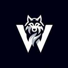 Letter W Logo, Vector Letter W Wolf Logo