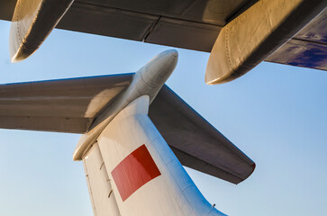 Wall Mural - fragment of a Soviet civilian airplane with wings