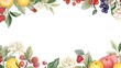 © miriam artgraphy - Floral fruit frame with citrus and berries