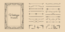 Vintage Ornamental Decorative Dividers And Frame Collection