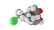 naloxone hydrochloride molecule, opioid antagonist, molecular structure, isolated 3d model van der Waals