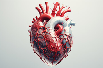 Poster - Simplified illustration of a human organ, like a heart or lungs.