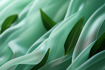 Aufkleber - Abstract rendering of a sage leaf or other culinary herb.