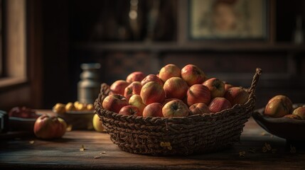 Illustration of various 3D apples with various designs