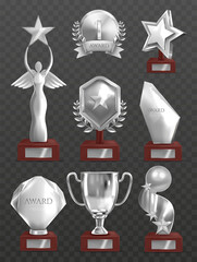 Wall Mural - set of silver awards
