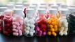 Close-up of Colorful pills, drugs and medications. Pharmaceuticals. Big pharma. Medicine background
