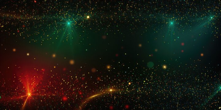 Black History Month concept. Abstract green yellow and red color glitter sparkle background. Space for your text, Bright color, ultra realistic