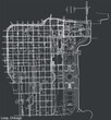 Detailed hand drawn navigational urban street roads map of the THE LOOP COMMUNITY AREA of the American city of CHICAGO, ILLINOIS with vivid road lines and name tag on solid background