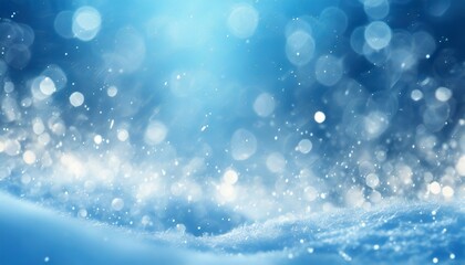 blue abstract snow background bokeh smoke glow