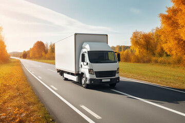 real photo of a white cargo van with a white blank empty trailer for ad on a farm road. driving in motion.. --ar 3:2 --style raw --v 5.2 Job ID: 4e5cb3d5-4a6d-44f0-afd6-9bcc3aa079c4