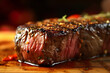 Close up Juicy Medium-rare Steak