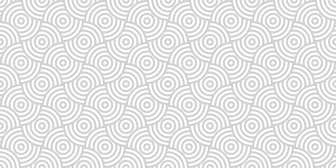 Poster - Modern abstract background vector pattern with circles, geometric seamless repeating wallpaper, white and grey banner design.