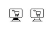 E commerce icon design with white background stock illustration