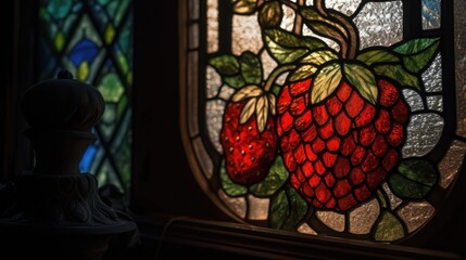 Wall Mural - Ilusration of fresh strawberries