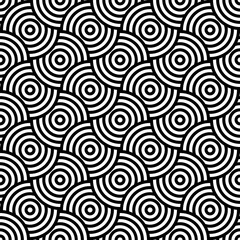 Poster - Modern circle pattern, transparent black abstract backgorund with concentric circles, geometric wallpaper design
