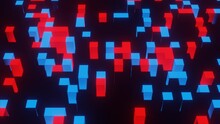 Red And Blue Hypnotic Abstract Squares Background VJ Loop In 4K