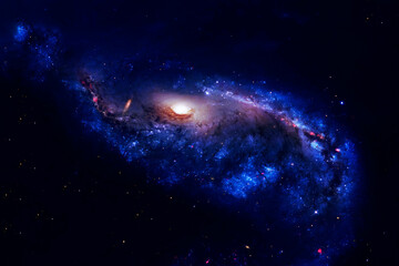 Wall Mural - blue galaxy. elements of this image furnished by nasa