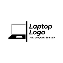 Poster - Computer logo design. Pc fix, repair, Computer maintenance service, software, Computer tech shop vector illustration isolated on white background