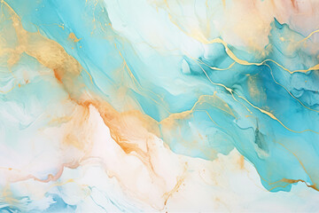 Wall Mural - watercolor liquid abstract painting background art textured ink