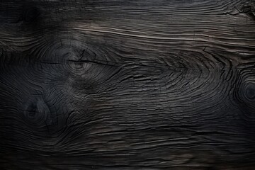 Canvas Print - Rough textured surface of burnt wood close up. Background with copy space