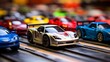A lively display of toy cars and race tracks