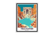 Trevi Fountain, Rome. Vintage Travel Posters. Vector illustration, art. Famous Tourist Destinations Posters Art Prints Wall Art and Print Set Abstract Travel for Hikers Campers Living Room Decor