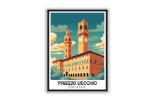 Palazzo Vecchio, Florence. Vintage Travel Posters. Vector illustration, art. Famous Tourist Destinations Posters Art Prints Wall Art and Print Set Abstract Travel for Hikers Campers Living Room Decor