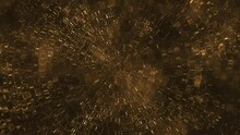 Shiny Glitzy Rippling Golden Particles Mirrorball Effect Background. This Glittering Sparkling Disco Party Background Is Full HD And A Seamless Loop.